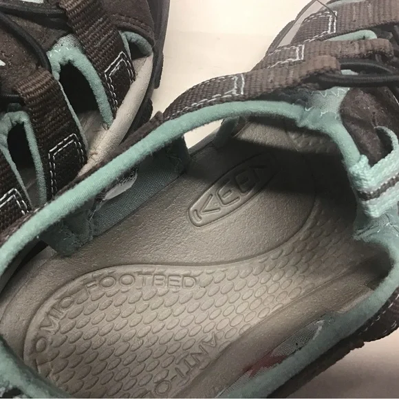 KEEN Women's Chocolate Brown and Green Sandals 8.5 EUC - Picture 5 of 8